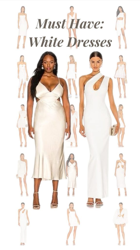 white dresses, revolve, ltk, black fashion bloggers